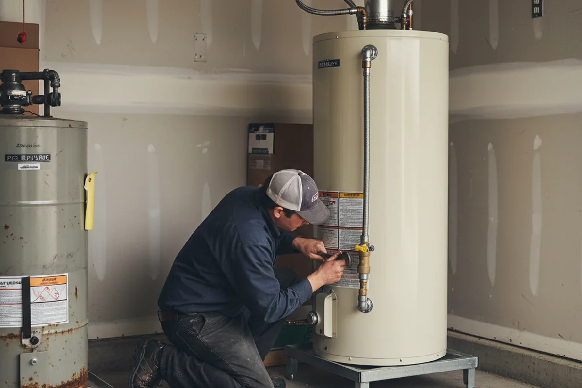 Water heater and shutoff valve replacement in Lawrence